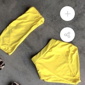 Yellow baddieville swimsuit